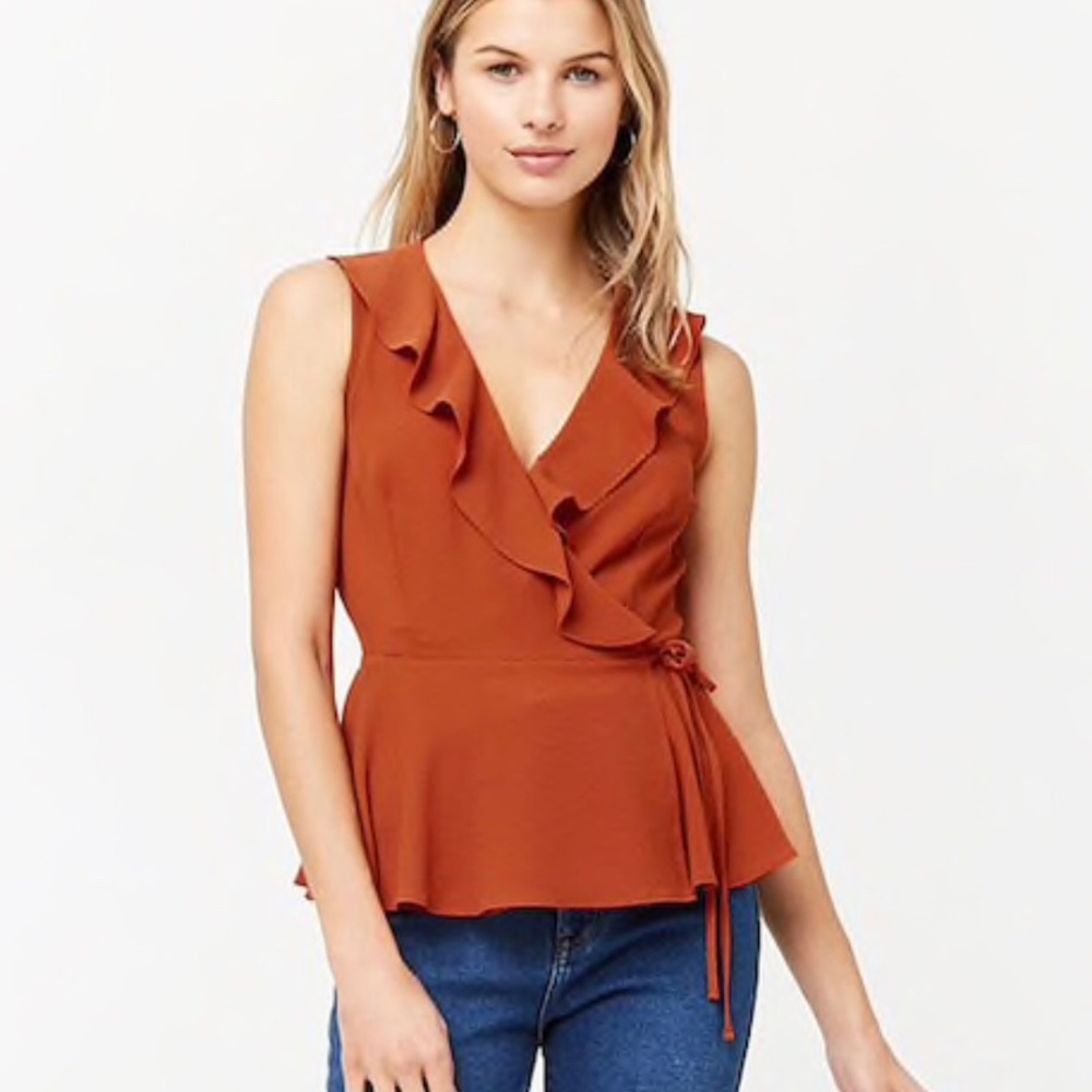 Ruffle Wrap Top